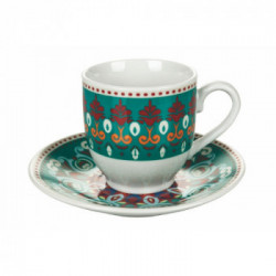 Villa D'Este Home Tivoli 'Shiraz', Set 6 tazzine caffè con piattino