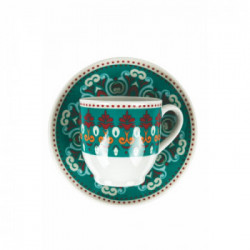 Villa D'Este Home Tivoli 'Shiraz', Set 6 tazzine caffè con piattino