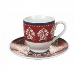 Villa D'Este Home Tivoli 'Shiraz', Set 6 tazzine caffè con piattino