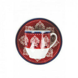 Villa D'Este Home Tivoli 'Shiraz', Set 6 tazzine caffè con piattino