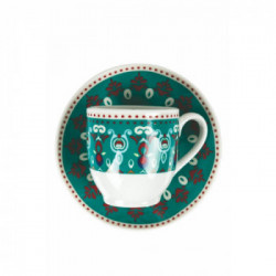 Villa D'Este Home Tivoli 'Shiraz', Set 6 tazzine caffè con piattino