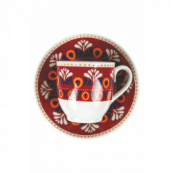 Villa D'Este Home Tivoli 'Shiraz', Set 6 tazzine caffè con piattino
