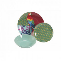 Villa D'Este Home Tivoli 'Parrot Groove', Servizio tavola 18 pezzi
