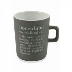 Villa D'Este Home Tivoli 'Victionary', Mug cioccolata con manico e scritta