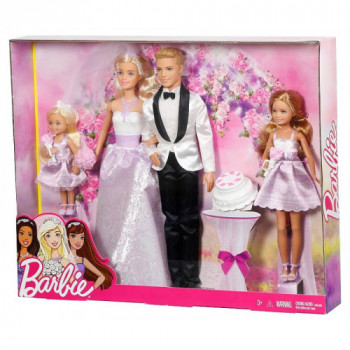 Barbie Set Matrimonio c/4...