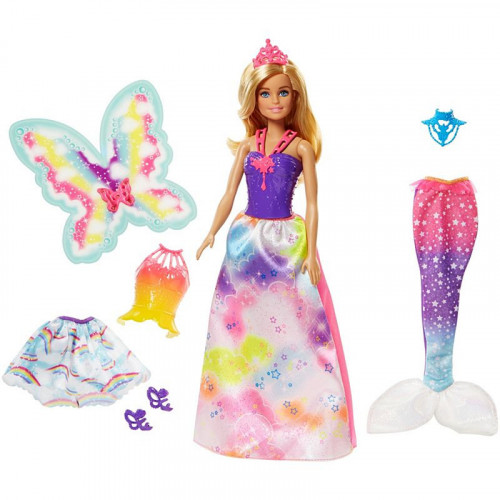 Barbie Dreamtopia Doll with 3 Fairytale Costumes