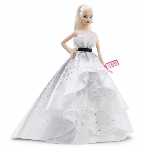 Barbie Bambola 60 Anniversario, Vestito Bianco,...