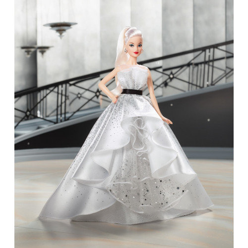 Barbie Bambola 60 Anniversario, Vestito Bianco,...