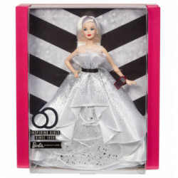 Barbie Bambola 60 Anniversario, Vestito Bianco, Bambola da Collezione per Bambini 6 + Anni, FXD88