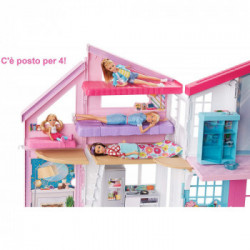 Barbie Casa di Malibu FXG57 - Playset Richiudibile su Due Piani con Accessori