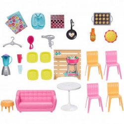 Barbie Casa di Malibu FXG57 - Playset Richiudibile su Due Piani con Accessori