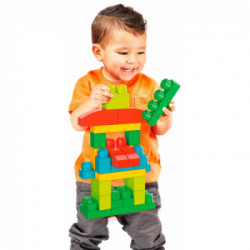 Mega Bloks Pacco Eco con 100 Blocchi da Costruzione, Stimola la creatività, Giocattolo per Bambini 1+ Anni, GFG21