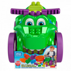 Mega Bloks First Builders, Coccodrillo Guida e Mangia Pezzi, Contiene 26 Blocchi da Costruzione, Giocattolo per Bambini 1+