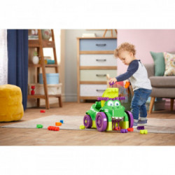 Mega Bloks First Builders, Coccodrillo Guida e Mangia Pezzi, Contiene 26 Blocchi da Costruzione, Giocattolo per Bambini 1+