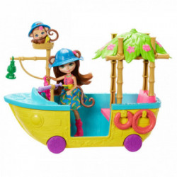 Mattel Games Enchantimals, Nave della Giungla, Playset con Barca, Bambola e Accessori, GFN58