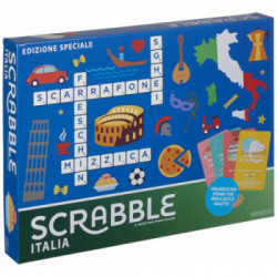 Mattel Games Scrabble Italia, Edizione Speciale, Gioco di Parole Crociate Divertente Anche in Dialetto, per Tutta Famiglia,
