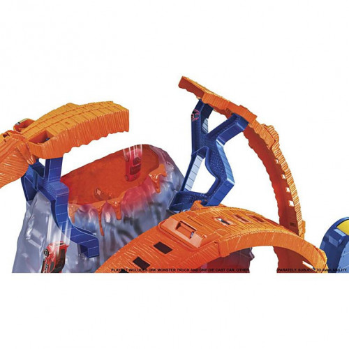 Hot Wheels Monster Trucks T-Rex Volcano Arena...