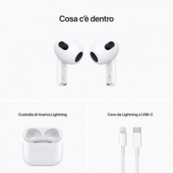 Apple AirPods (terza generazione) con custodia di ricarica Lightning