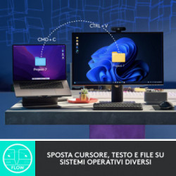 Logitech MX Master 3S mouse Mano destra Wireless a RF + Bluetooth Ottico 8000 DPI