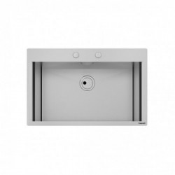 Foster 1412 000 - Lavello New Wave Sopratop o Filotop, Inox spazzolato, 81x52 cm