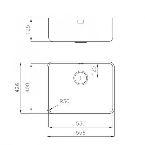 Foster 1865 850 - Lavello S400 Sottotop, 1...
