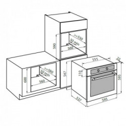 Foster 7142 044 - Forno Elettrico da Incasso, 70 Litri, Acciaio Inox + Vetro, Classe A
