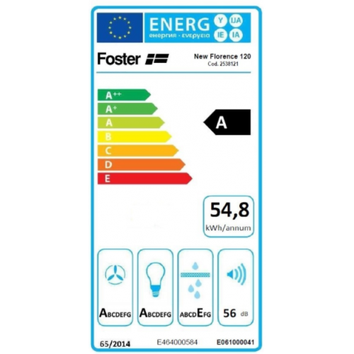 Foster 2538 121 - Cappa Aspirante a Parete, 730...