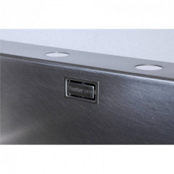 Foster 2269 080 - Lavello KE Vintage Filotop, 2 Vasche, 77 x 52 cm, Acciaio Inox