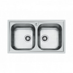 Foster 1974 960 - Lavello FM Marine, 2 Vasche, 86 x 50 cm, Acciaio Inox