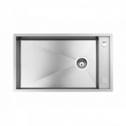 Foster 1237 050 - Lavello Quadra Filotop | FTS, 1 Vasca, 75 x 44 cm, Acciaio Inox