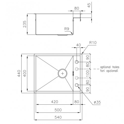 Foster 1235 050 - Lavello Quadra Filotop | FTS,...