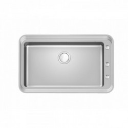 Foster 1491 059 - Lavello Triplo Invaso Workstation Filotop, 1 Vasca, 83.5 x 51.5 cm, Acciaio Inox