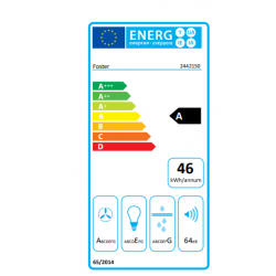 Foster 2442 150 - Cappa Aspirante ad Isola S4001, 700mc/h, Classe A