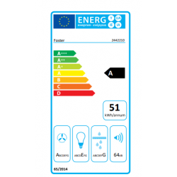 Foster 2442 210 -Cappa Aspirante ad Isola S4001, 700mc/h, Classe A