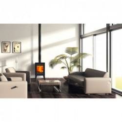 Solzaima M20 Eco - Stufa a Legna, 7,4 kw, Nera