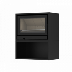 Solzaima Back Box Eco - Stufa a Legna, 10,8 kw, Nera
