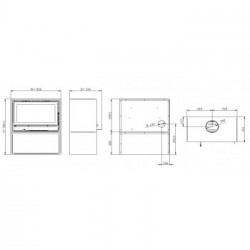 Solzaima Back Box Eco - Stufa a Legna, 10,8 kw, Nera