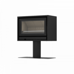Solzaima Back Box Slim Eco - Stufa a Legna, 10,8 kw, Nera