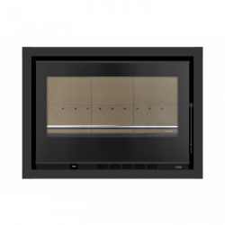 Solzaima Juno Eco 80 - Camino a Legna, Cornice 4 Lati 4,4 cm, 10,6 kw, Nera