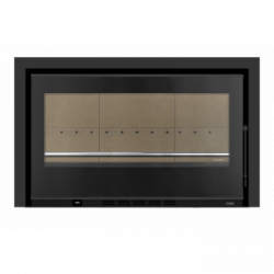 Solzaima Juno Eco 90 - Camino a Legna, Cornice 3 Lati 4,4 cm, 11,9 kw, Nera
