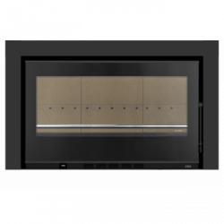 Solzaima Juno Eco 90 - Camino a Legna, Cornice 3 Lati 7,4 cm, 11,9 kw, Nera
