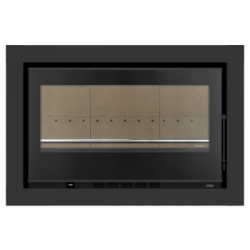 Solzaima Juno Eco 90 - Camino a Legna, Cornice 4 Lati 7,4 cm, 11,9 kw, Nera