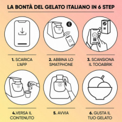 TooA Milano Gelatiera Autorifregerante per Monoporzione 86gr, Naturale senza Conservanti, Bianco/Inox