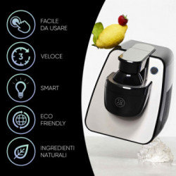 TooA Milano Gelatiera Autorifregerante per Monoporzione 86gr, Naturale senza Conservanti, Nero/Inox