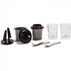 TooA Kit Accessori per Gelatiera, Guzzini 2 Portabicchieri, Cucchiaini, Beaker, Scaper, Pale 