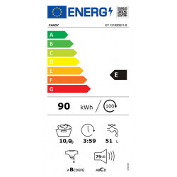 Candy EY 12102DE/1-S - Lavatrice a Carica Frontale, 10 Kg, 1200 Giri, Classe E