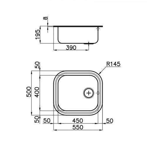 Foster 1611 060 - Lavello Big Bowl Sopratop,...