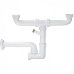 Foster 8415 000 - Sifone a 2 Vie con Attacco Lavastoviglie