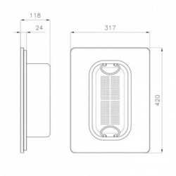 Foster 8644 044 - Tagliere in legno con Vaschetta Scolapasta in Acciao Inox