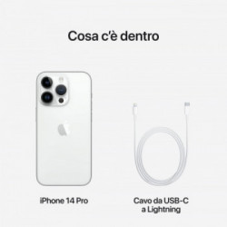 Apple iPhone 14 Pro Smartphone 1TB Argento *ESTENSIONE GARANZIA3 3 ANNI IN PIU' in omaggio* 
